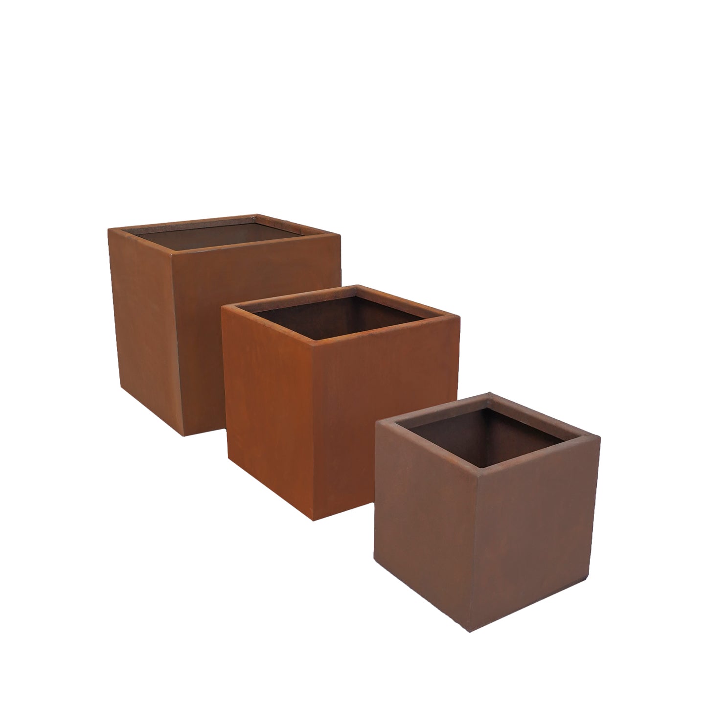 Corten Steel Cube Planter