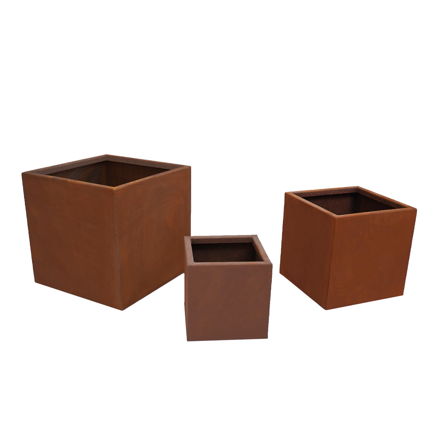 Corten Steel Cube Planter