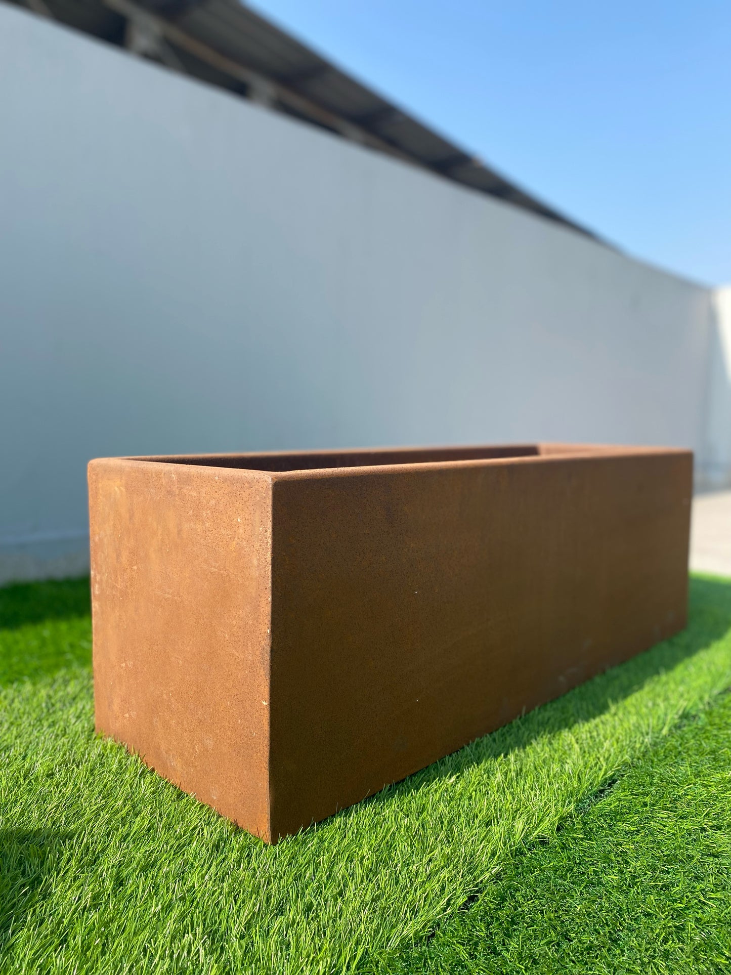 JP Corten Steel Cube Trough Planter