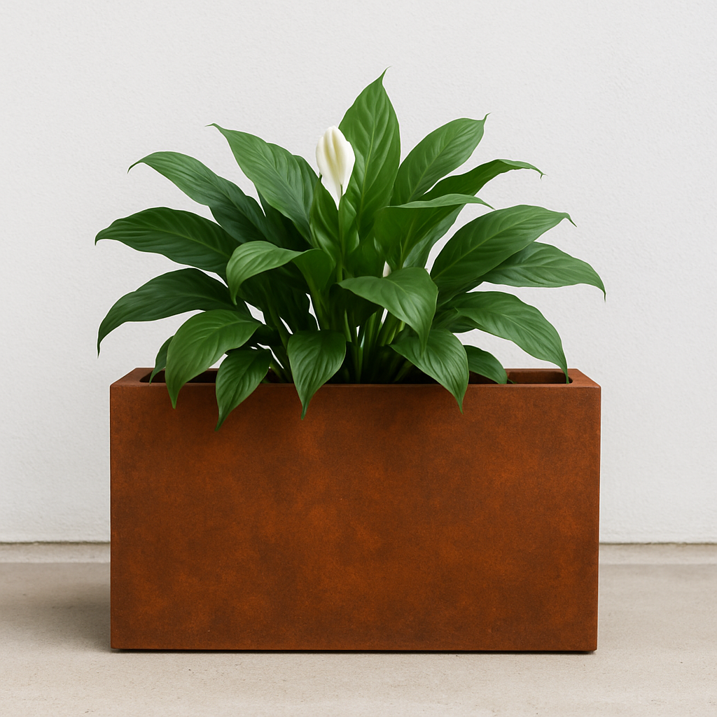 Corten Steel Cube Trough Planter