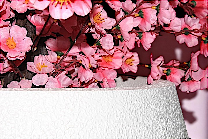 JP Fiberglass Flower Pot with Cherry Blossom Tree | Set of Planter & Plant | Customizable