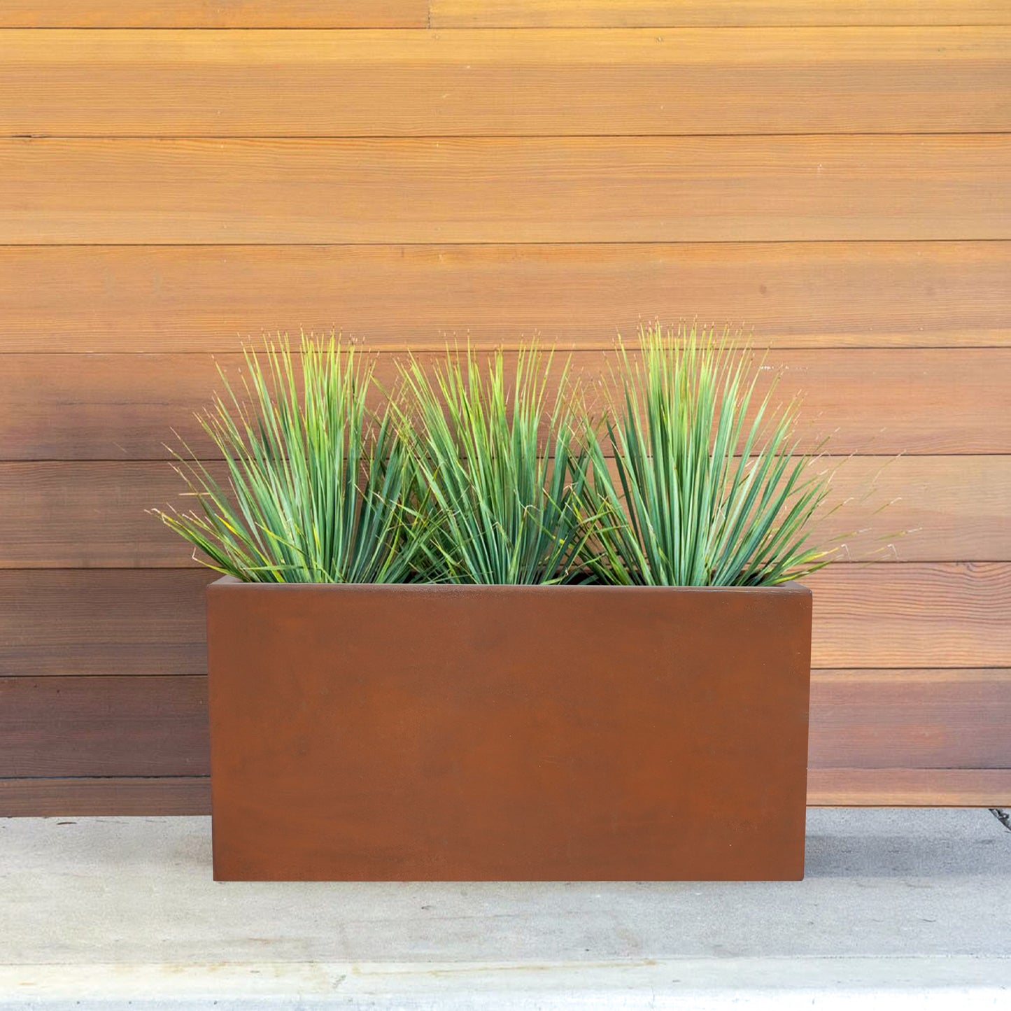 Corten Steel Cube Trough Planter