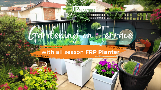 Gardening on Terrace with all season FRP Planter